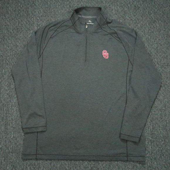 Tommy Bahama Other - Oklahoma Sooners Pullover Men XXL Gray Tommy Bahama Island Zone Quarter Zip
